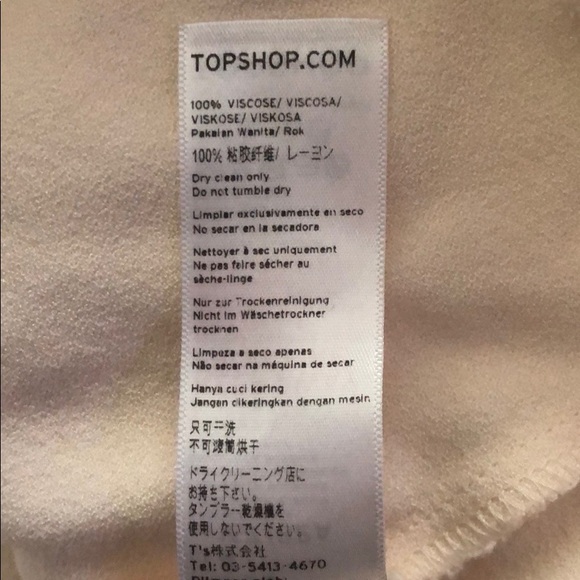 Top Shop blush Faux wrap mini skirt size 4 Uk 8 - Picture 6 of 6